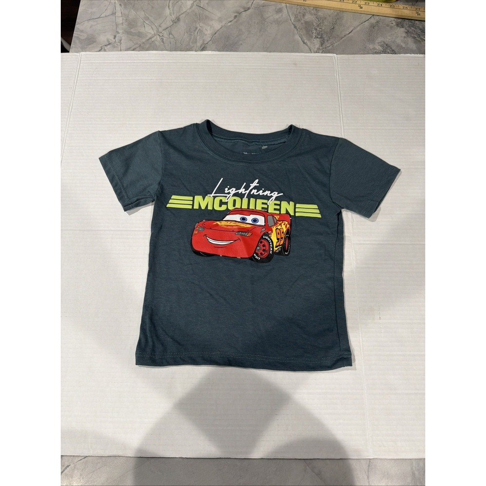 Disney Pixar Cars Lightning McQueen Boys 3T Short Sleeve Crew Graphic Tee